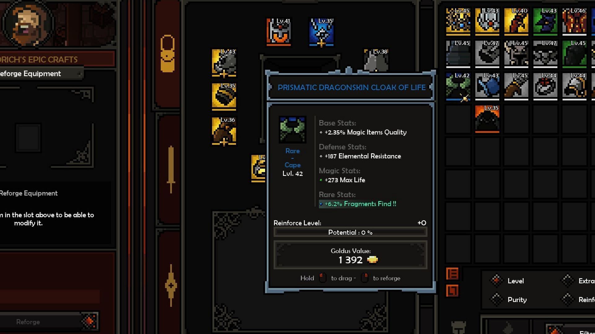 Pure Stats are hard to find early on (Image via Slormite Studios)